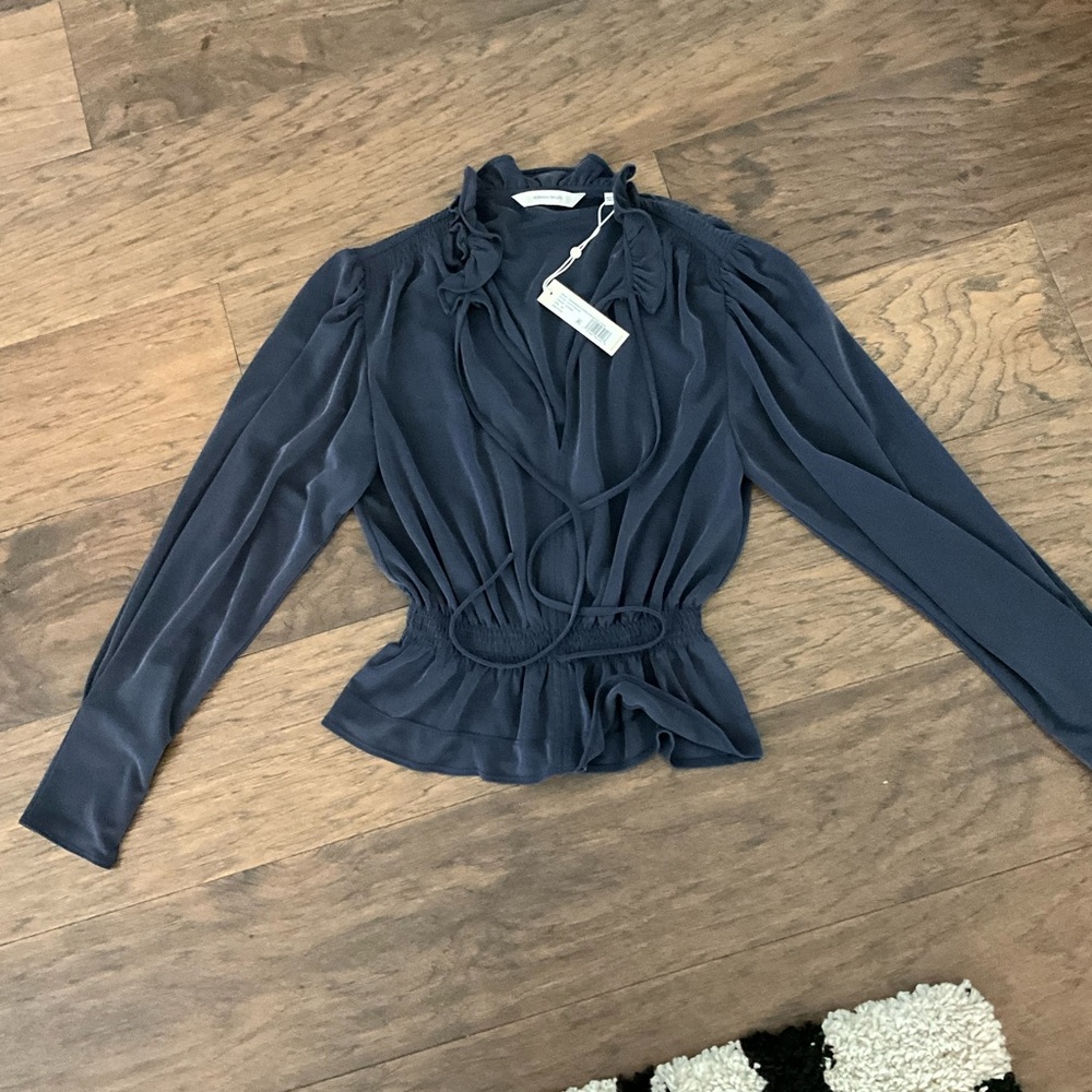 Rebecca Taylor Elegant Navy Blue Women's Top